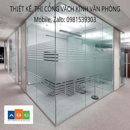 Vách kính văn phòng - Cửa AGC - Công Ty Cổ Phần Sản Xuất Nhôm Kính AGC